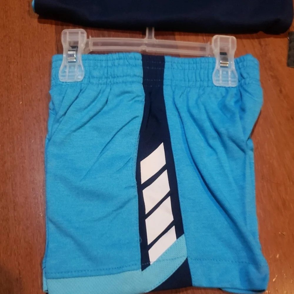 🌻 NWT Baby Boy Blue Activewear Soccer 2pc Full Outfit Set Size 18M